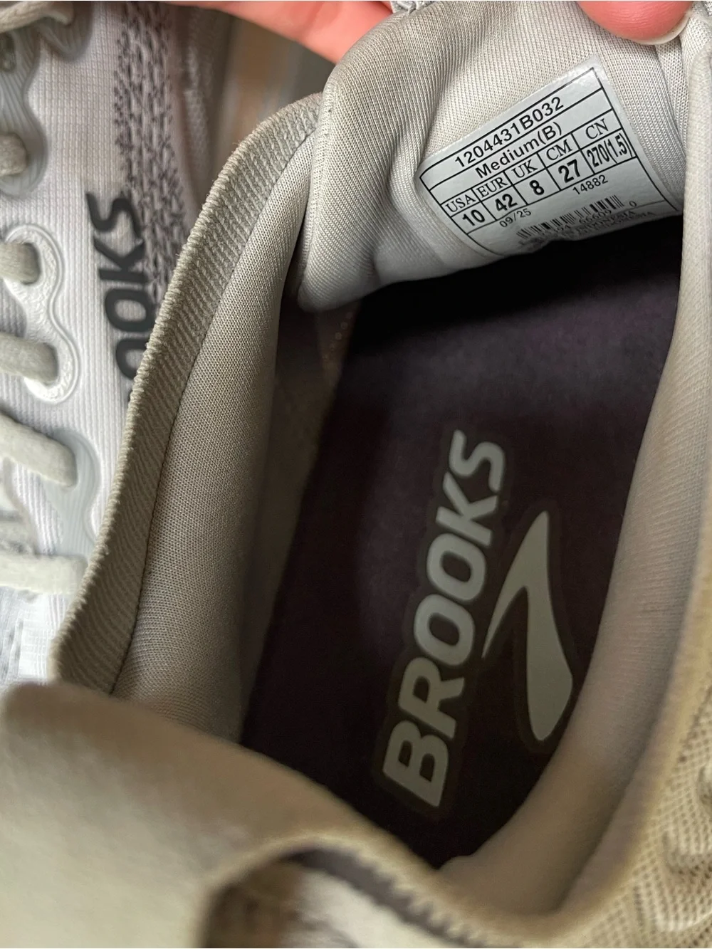 Brooks Women's Adrenaline GTS Athletic Shoes - Light Gray with Peach Accents